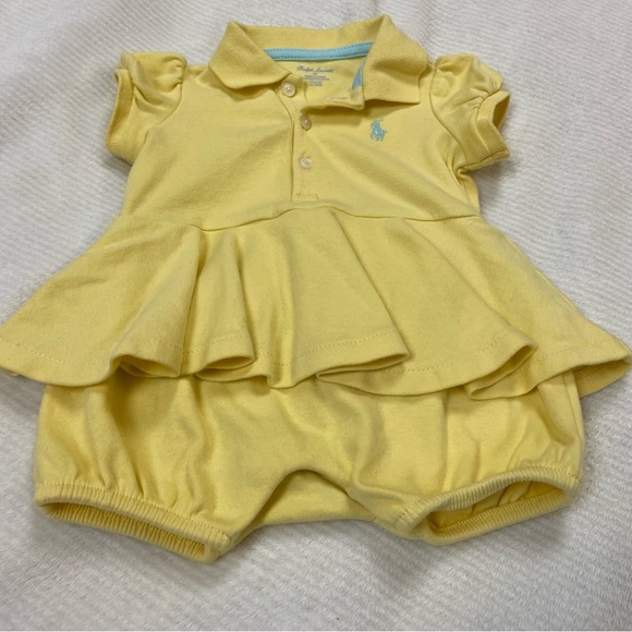 Ralph Lauren Yellow One Piece Outfit size 3 mo - Picture 3 of 9